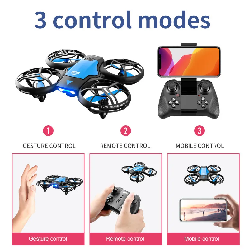 Nouveau mini drone V8 4K profe - Rc Helicopter Case avis et prix